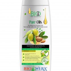 BIO-SHAMPOO OLIVE & ALMOND OIL - NUTRITIOS PLANT BASED CARE SUPPORTIVE TO HAIR GROWTH - 400ML